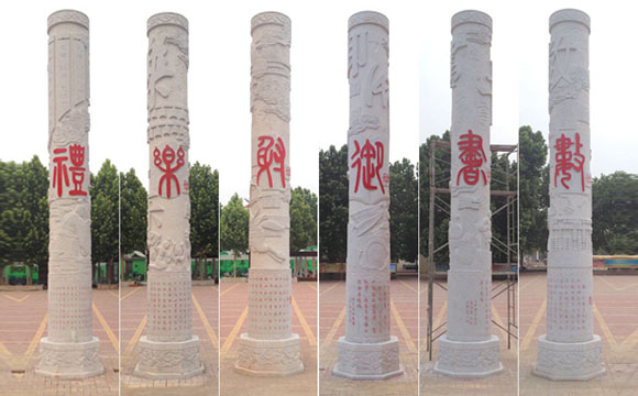 傳統六藝文化芝麻白文化柱的含義